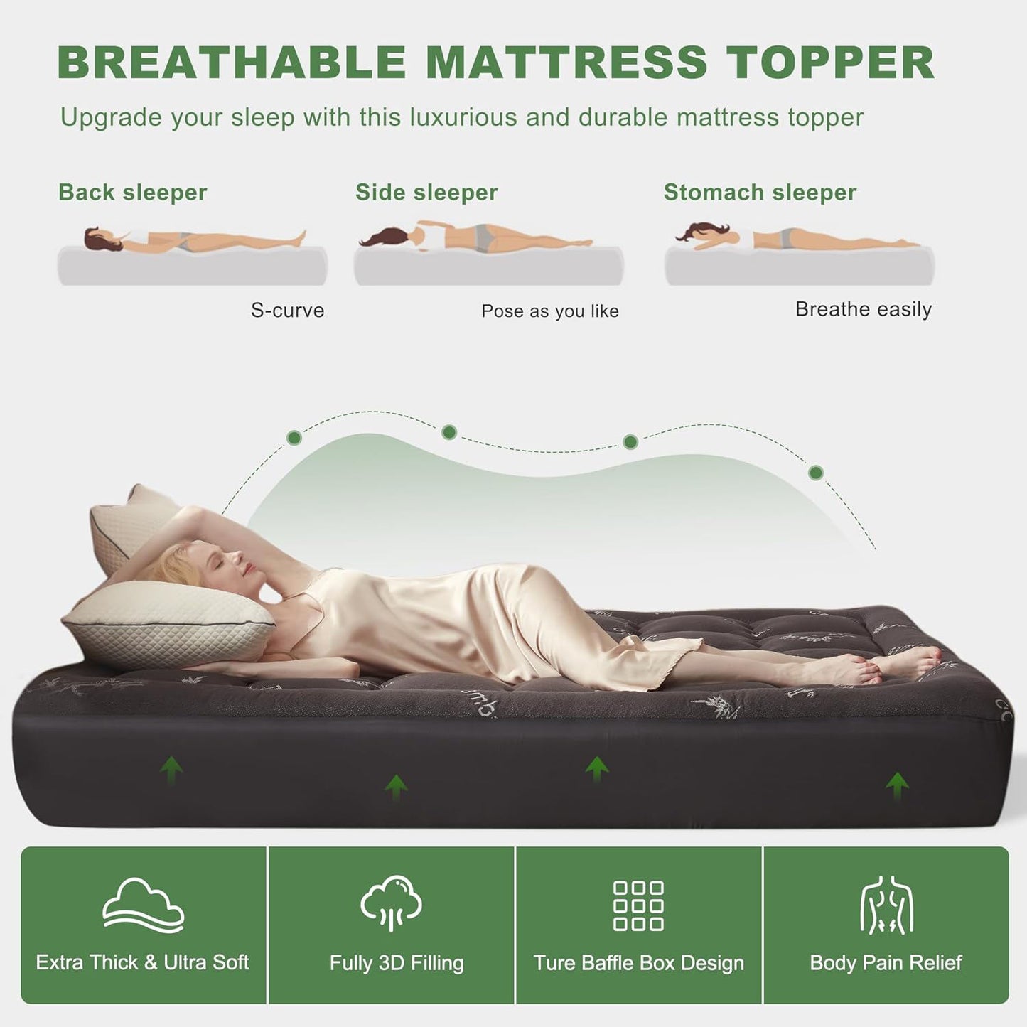 Airelle Bamboo Mattress Topper